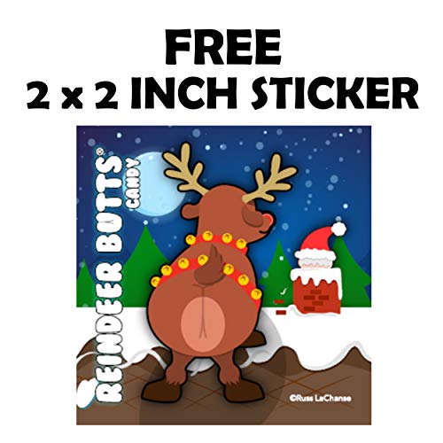 Reindeer Butts Gummy Cherry Fruit Jelly Disks Funny Unique Chris...