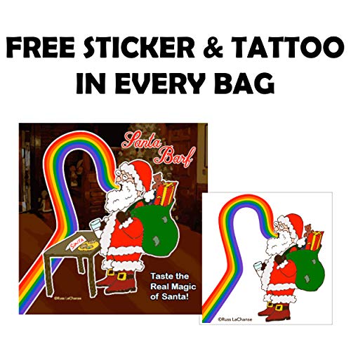 Santa Barf Rainbow Lace Licorice Funny Unique Christmas Stocking