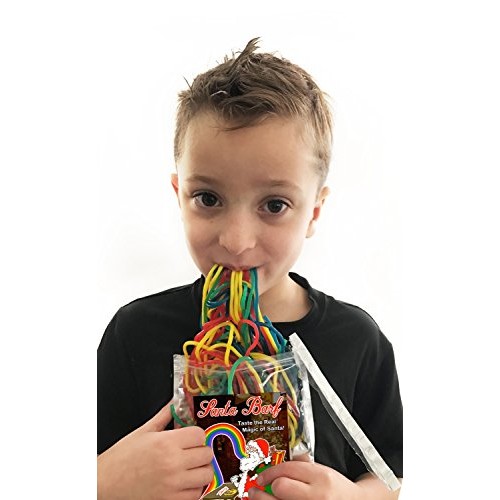 Santa Barf Rainbow Lace Licorice Funny Unique Christmas Stocking