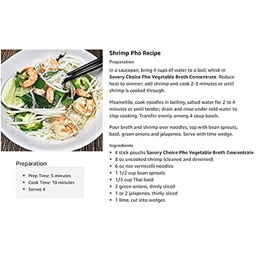 Jma Shop Savory Choice Pho Liquid Broth Concentrate, Vegetable