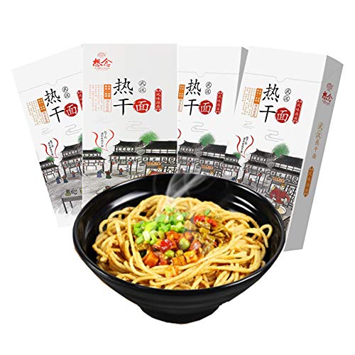 8 Servings 4 Boxes Wuhan Hot Dry Noodles, Traditional Chinese