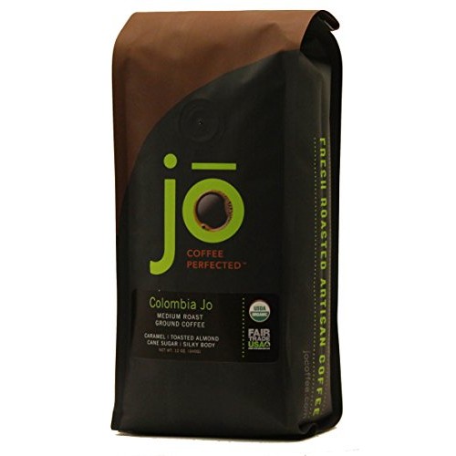 Colombia Jo: 12 Oz, Organic Ground Colombian Coffee, Medium Roas