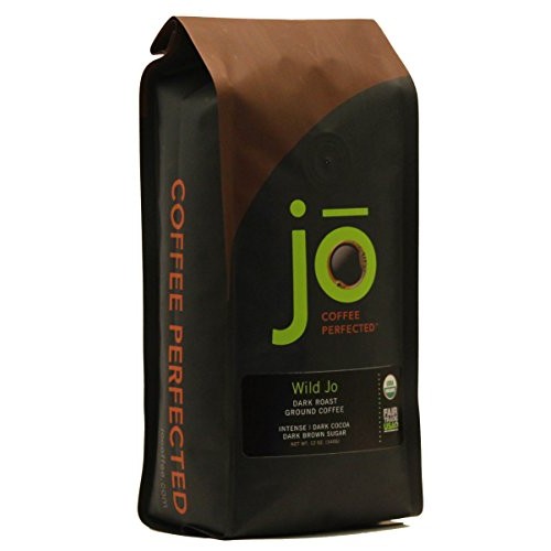 Wild Jo: 12 Oz, Dark French Roast Organic Coffee, Ground Coffee,
