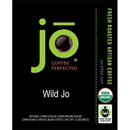 Wild Jo 2 Lb Fair Trade Organic Dark French Roast Coffee, Whole