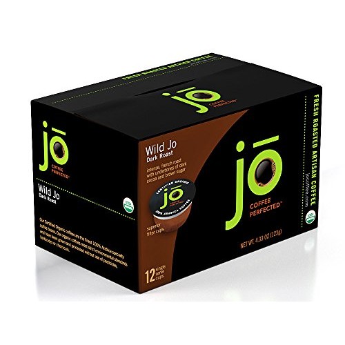 Wild Jo: 36 Cup Organic Dark French Roast Single Serve Coffee Fo