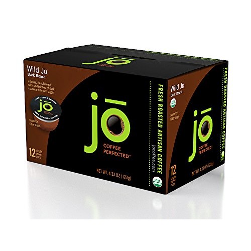 Wild Jo: 36 Cup Organic Dark French Roast Single Serve Coffee Fo