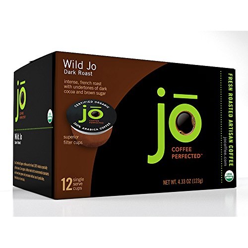 Wild Jo: 36 Cup Organic Dark French Roast Single Serve Coffee Fo
