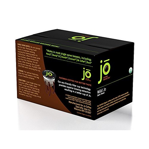 Wild Jo: 36 Cup Organic Dark French Roast Single Serve Coffee Fo