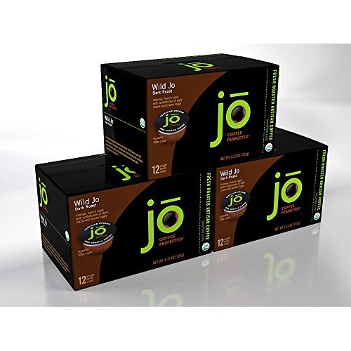 Wild Jo: 36 Cup Organic Dark French Roast Single Serve Coffee Fo