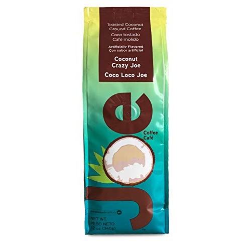 Joe Knows Coffee Ground Coconut Crazy Joe, 12 Oz Ground Flavore