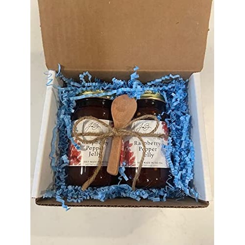JoeB Gourmet Raspberry Pepper Jelly gift set, red pepper jelly w...