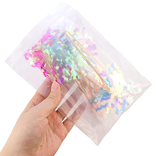 Jogilboy 10 Pcs Happy Birthday Cake Toppers Foil Firework Cupcak
