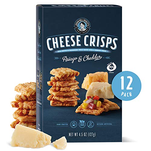John Wm Macys Cheese Crisps - Cheddar Cheese &Amp; Asiago Crackers