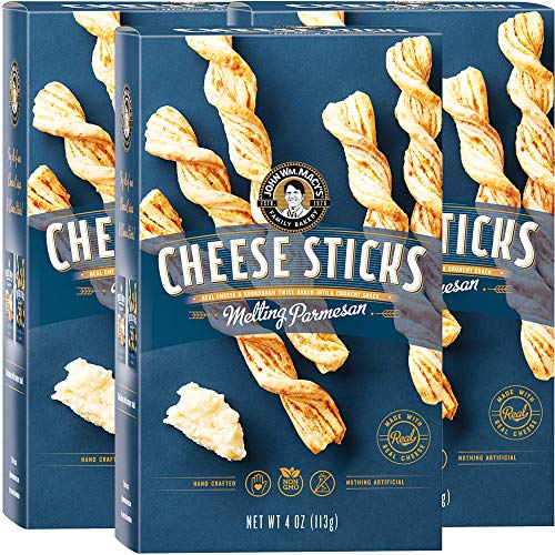 John Wm Macys Cheese Sticks - Melting Parmesan - 4 Ounce 3 Pac