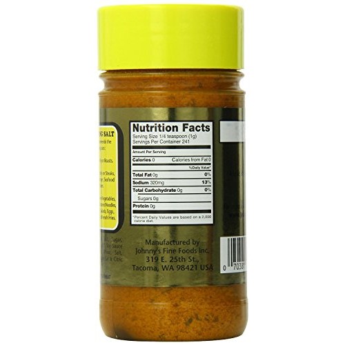 Johnnys Fine Food Seasoning Salt Bottle, 8.5 Ounce