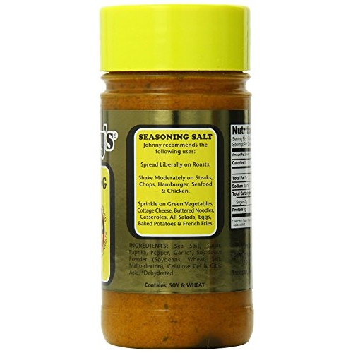 Johnnys Fine Food Seasoning Salt Bottle, 8.5 Ounce