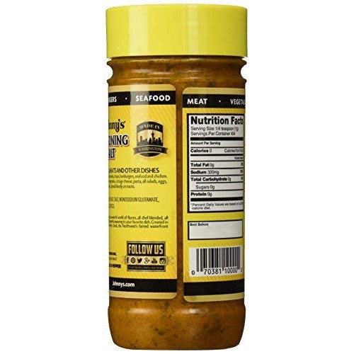 Johnnys, Seasoning Salt, 16Oz Bottle Individual