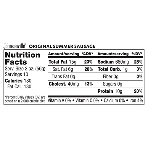 Johnsonville Original Summer Sausages 2/20oz.