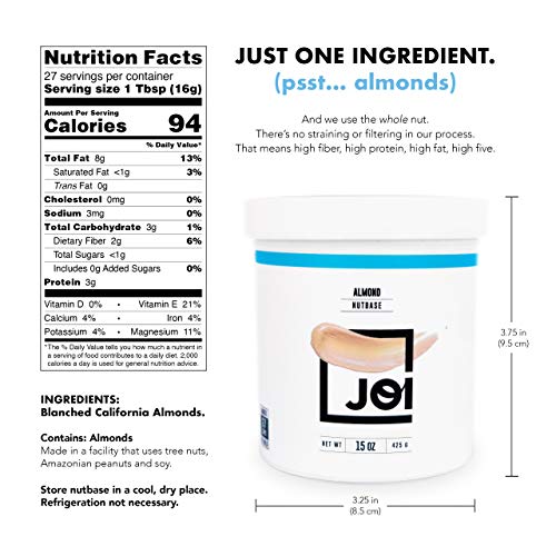 Joi Almond Base | Just One Ingredient | Unsweetened Nutbase For