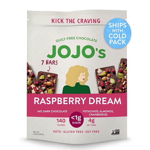 Jojos Dark Chocolate Bars Made With Hemp, Plant Based Protein,