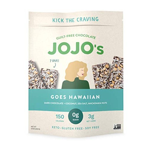 Jojos Dark Chocolate Bars Made With Hemp, Plant Based Protein,