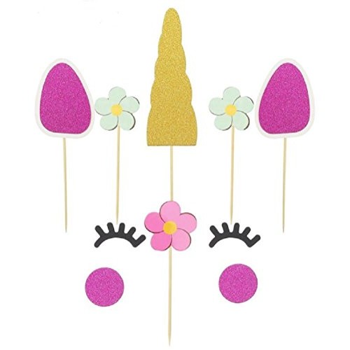 Unicorn Birthday Cake Topper Set - Complete Party Cake Decoratin