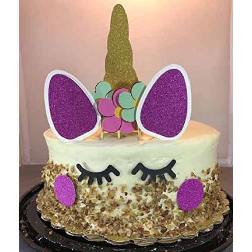 Unicorn Birthday Cake Topper Set - Complete Party Cake Decoratin