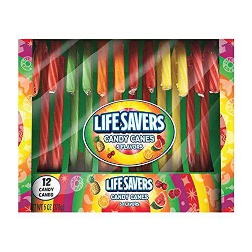 Candy Canes - 3 Pack Sampler, 12 Jolly Ranchers, 12 Sweetarts, 1