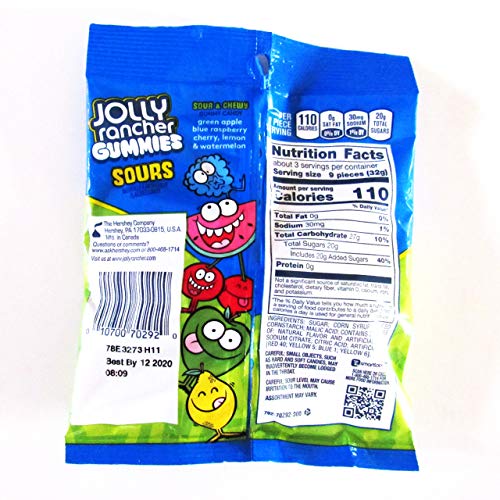 Jolly Rancher Gummies Sours 1 Bag Sour &Amp; Chewy Gummy Candy - G