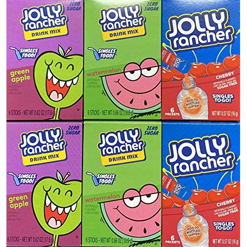 Jolly Rancher Singles To Go Drink Mix Variety Set -- 36 Singles