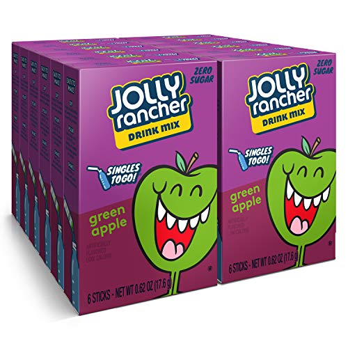 Jolly Rancher Singles To Go Powdered Drink Mix, Green Apple, 12
