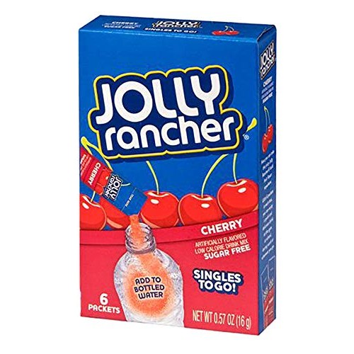 Jolly Rancher Singles-To-Go Sugar Free Drink Mix, Cherry, 6 Ct