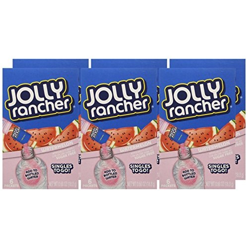 Jolly Rancher Singles-To-Go Sugar Free Watermelon Drink Mix, 6-C