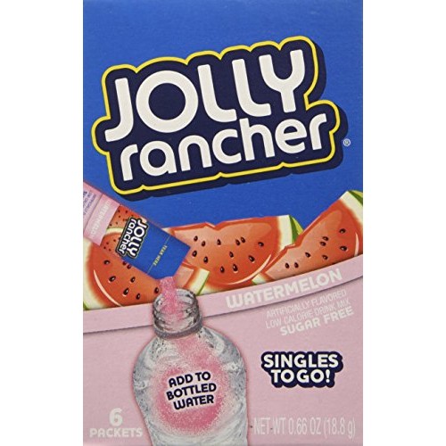 Jolly Rancher Singles-To-Go Sugar Free Watermelon Drink Mix, 6-C