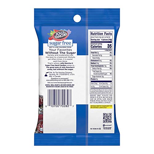 Jolly Rancher Sugar Free Hard Candy, 3.6-Ounce Bags Pack Of 2