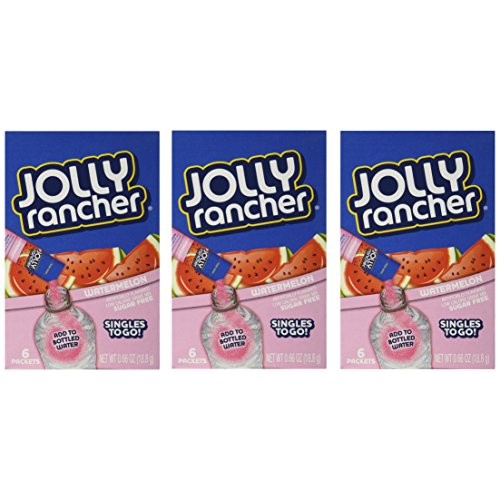 Lot Of 3- 6-Ct. Boxes Jolly Rancher Watermelon Singles To Go!