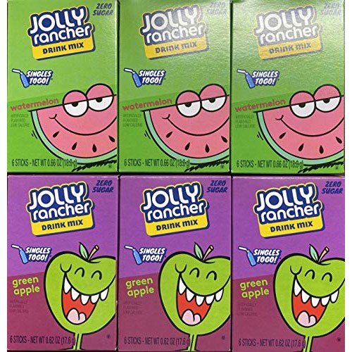 Lot Of 6 6-Ct. Boxes Mixed Variety Jolly Rancher ~ 3 Green App