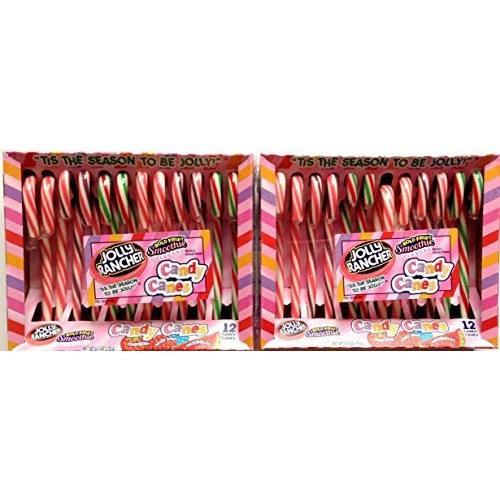 Jolly Rancher Candy Canes In Bold Fruit Smoothie Flavors, 6.3-Ou