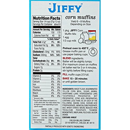 Jolly Time Jiffy Corn Muffin Mix, 8.5 Oz 6 Pack