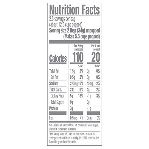 Jolly Time Healthy Pop Crispy N White | Low Calorie Microwave P