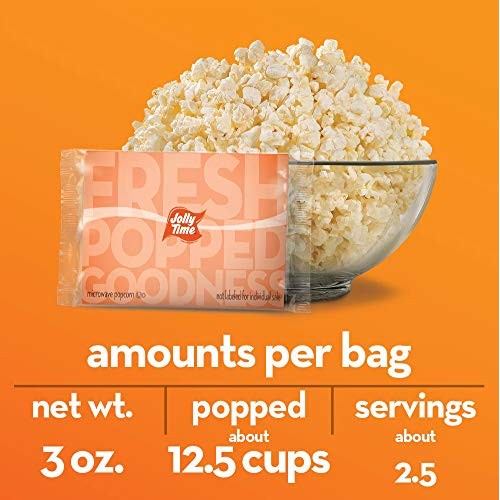 Jolly Time Healthy Pop Crispy N White | Low Calorie Microwave P