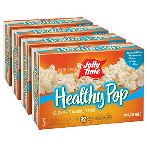 Jolly Time Healthy Pop Crispy N White | Low Calorie Microwave P