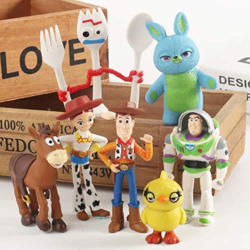 7 Pcs Toy Story Cake Toppers Mini Figurines Cupcake Decorations