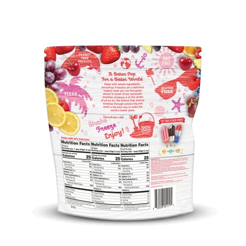 JonnyPops Organic Freezer Pops 3 Flavor Variety Pack -24ct