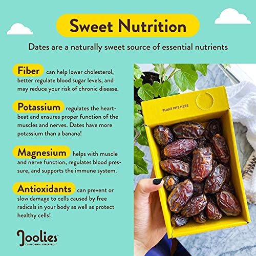 Joolies Organic Whole Medjool Dates | Jumbo Grade, 2 Pound Speci