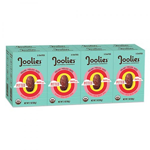 Joolies - Fruit Snack Packs - Organic Medjool Dates, 3 Pitted Da
