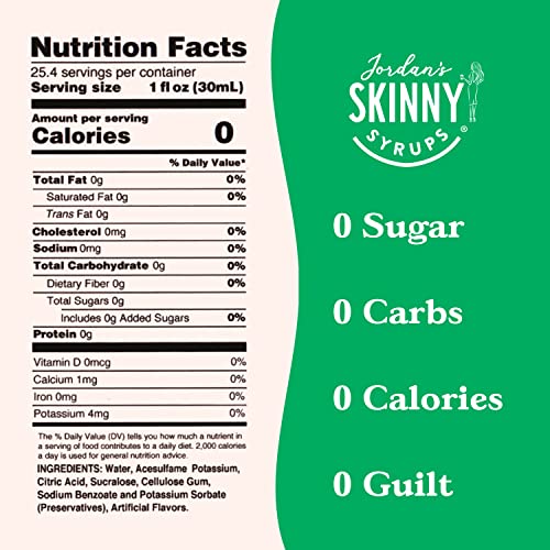 Jordans Skinny Mixes Sugar Free Syrup, Coconut Flavor, Fruit Fl...