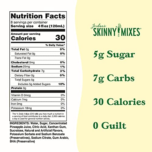 Jordans Skinny Syrups, Pina Colada, Sugar Free Cocktail Mix, 32...