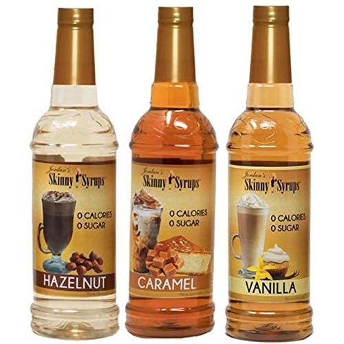 Jordans Skinny Syrups Sugar Free Coffee Lovers Trio Vanilla, Haz...