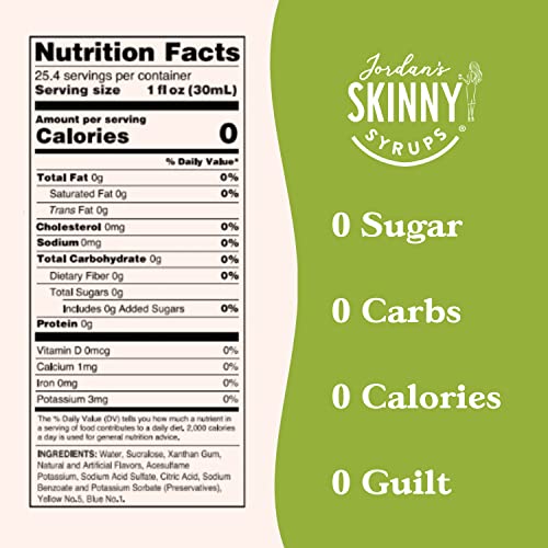 Jordans Skinny Syrups Sugar Free Coffee Syrup, Pistachio Flavor...